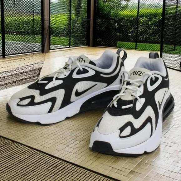 Nike Air Max 200 White Anthracite Black Low Top Lace-Up Sneaker, Size 8.5 - Picture 2 of 10